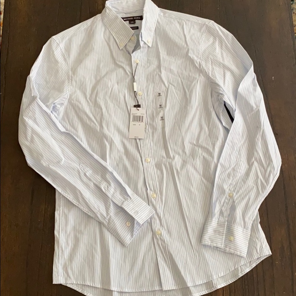 NWT Michel Kors slim stretch dress shirt sz M